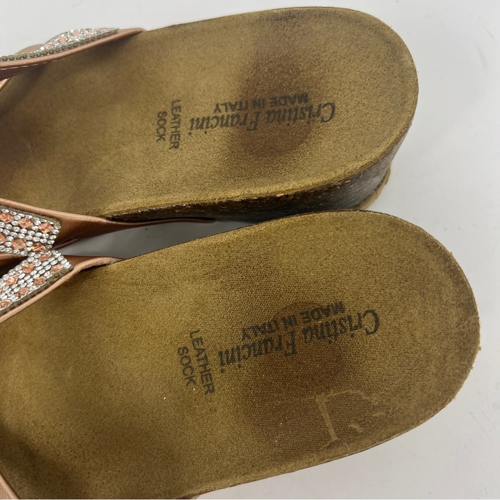Stylish Bronze Rhinestone Sandals - Picture 7 of 14